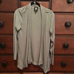 Green Open Front Cardigan Sweater